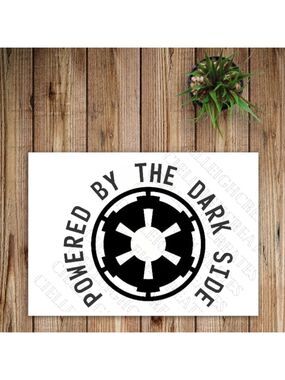 *2 for $20* Stars Wars Powered By The Dark Side vinyl decal Sticker Handcrafted